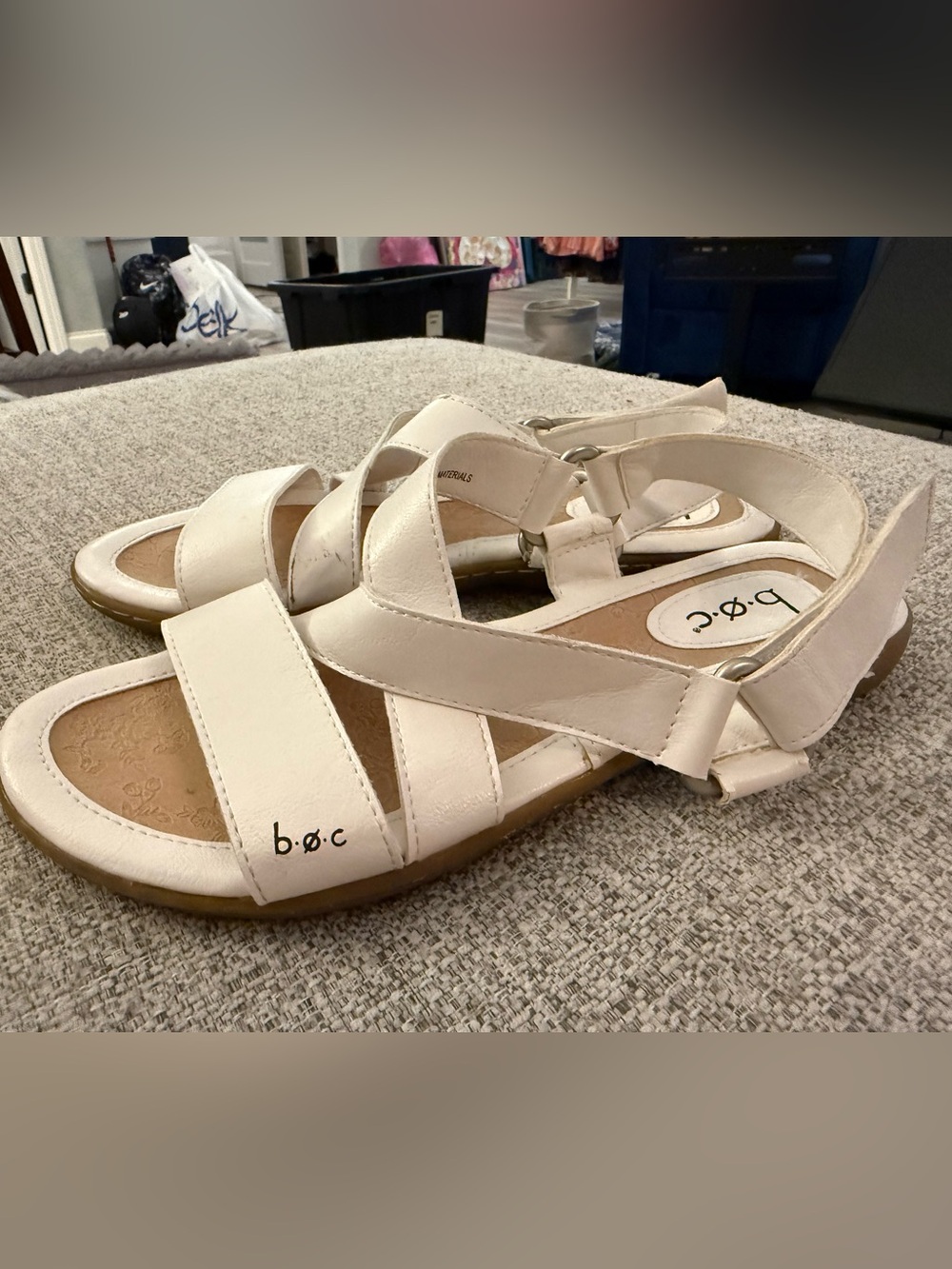 boc White Strappy Casual Sandals